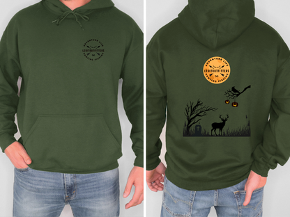 Cozy Halloween-Inspired Hoodie with Artistic Forest Design, Perfect for Casual Wear,  Halloween & Autumn Vibes, [...]